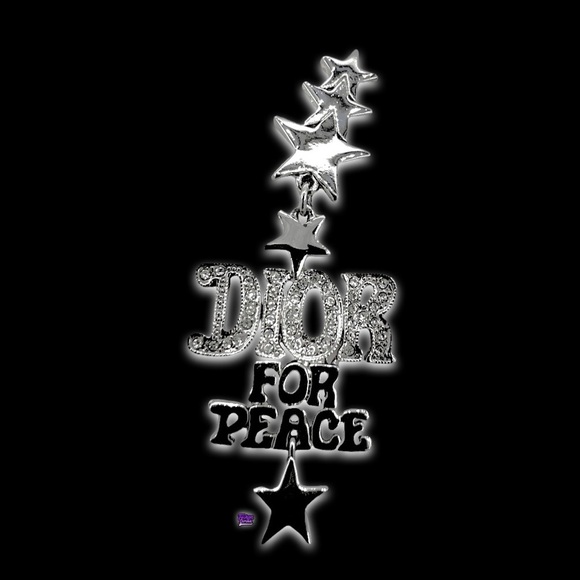 Dior Vintage Dior For Peace Y2K Diamanté Crystal Ring - Earrings Jewelry Set - Picture 3 of 17